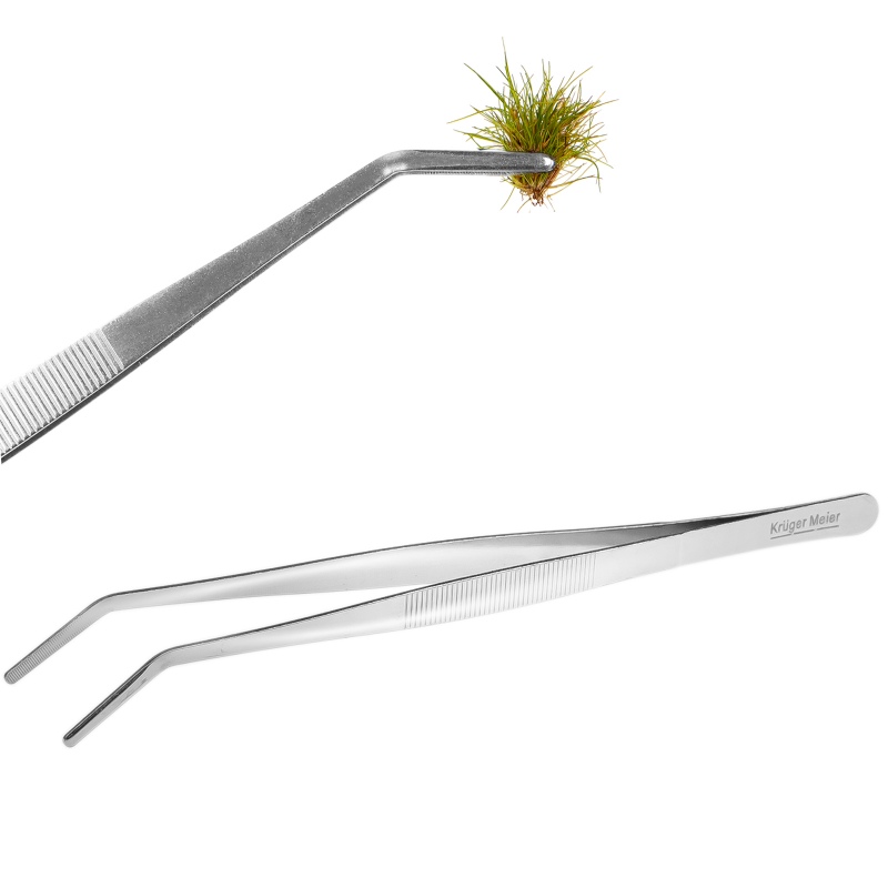 Kruger Meier 30cm Bent Plant Tweezers